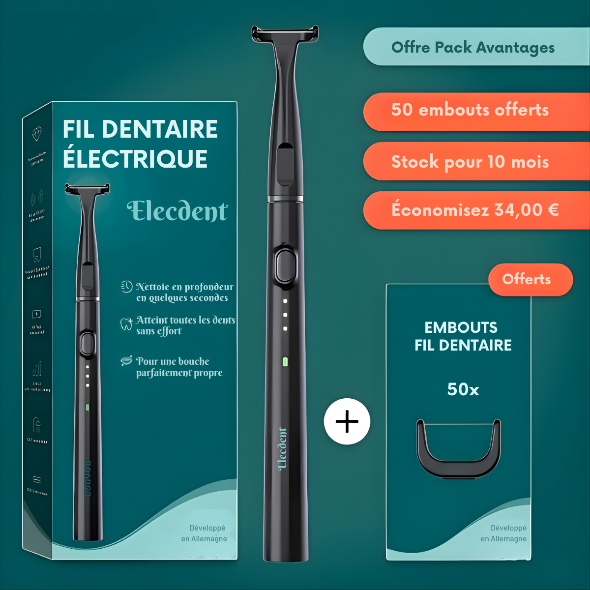 Fil dentaire électrique - Elecdent